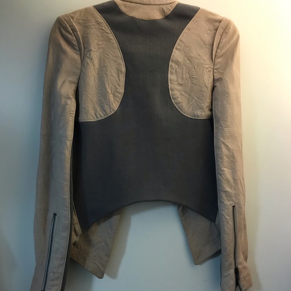 Cut25 by Yigal Azrouel 2 tone leather jacket - Picture 9 of 11